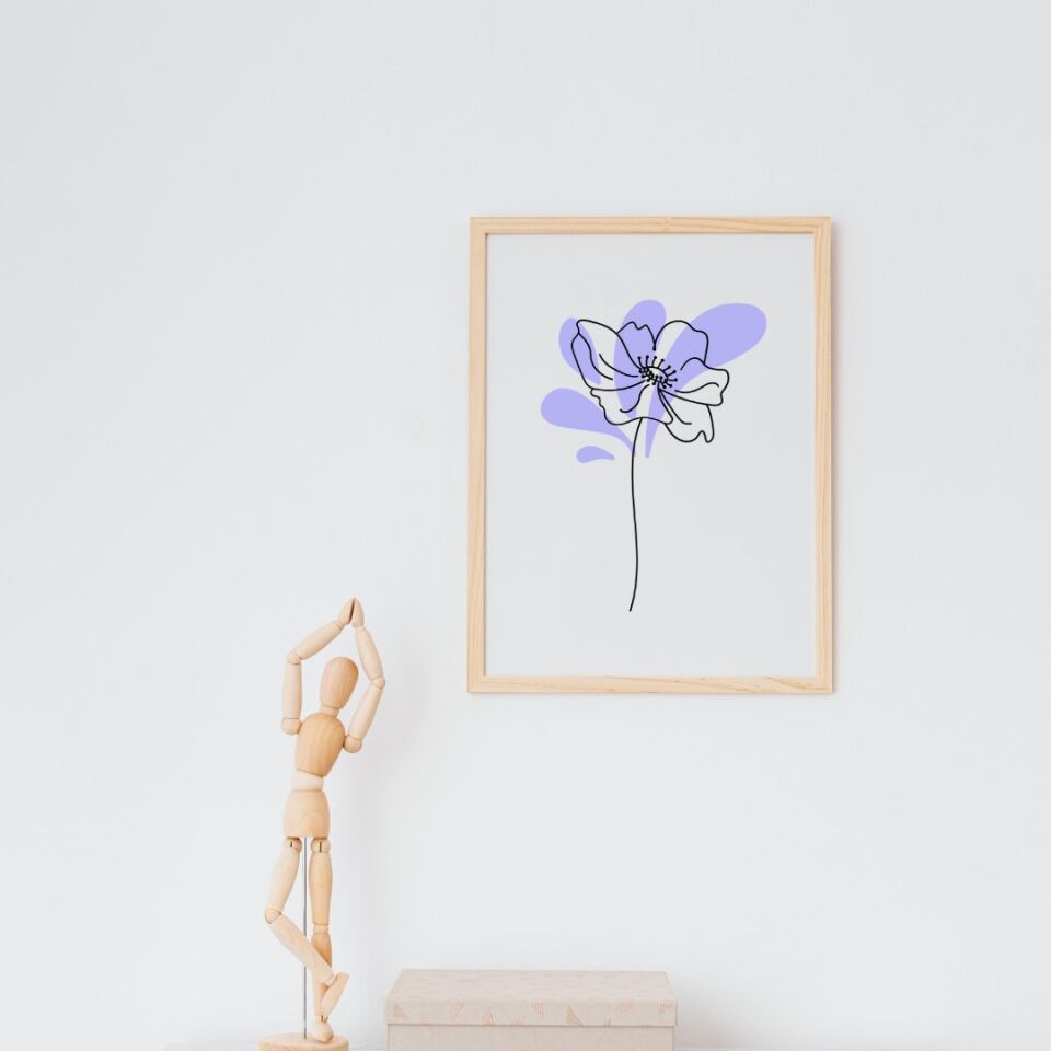 Mavinin Büyüsü Picasso Duvar Tablosu Çerçeveli 3'lü Set