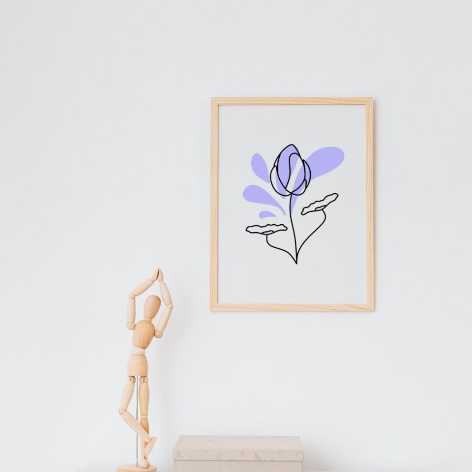 Mavinin Büyüsü Picasso Duvar Tablosu Çerçeveli 3'lü Set