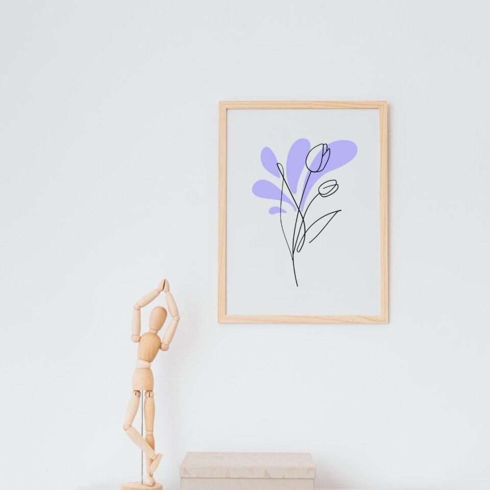 Mavinin Büyüsü Picasso Duvar Tablosu Çerçeveli 3'lü Set