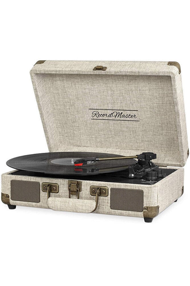 ST14012 Bluetooth ve Şarj Özellikli Pikap 33-45-78 Devir Bej Kumaş Renk Tek Ebat Beden