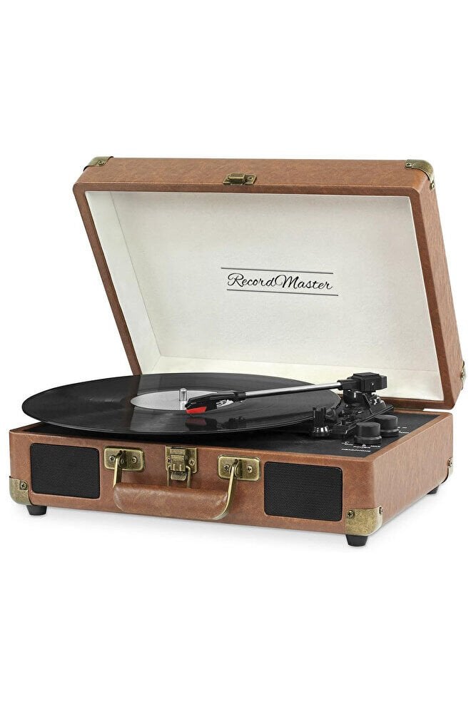 ST14012 Bluetooth ve Şarj Özellikli Pikap 33-45-78 Devir Kahverengi Renk Tek Ebat Beden