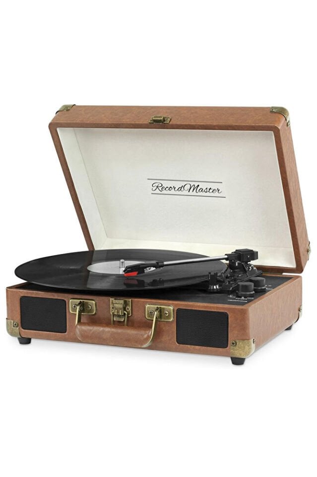 ST14012 Bluetooth ve Şarj Özellikli Pikap 33-45-78 Devir Kahverengi Renk Tek Ebat Beden