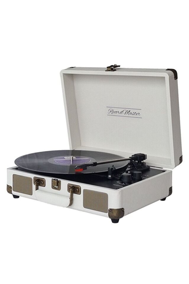 ST14012 Bluetooth ve Şarj Özellikli Pikap 33-45-78 Devir Kum Beyaz Renk Tek Ebat Beden