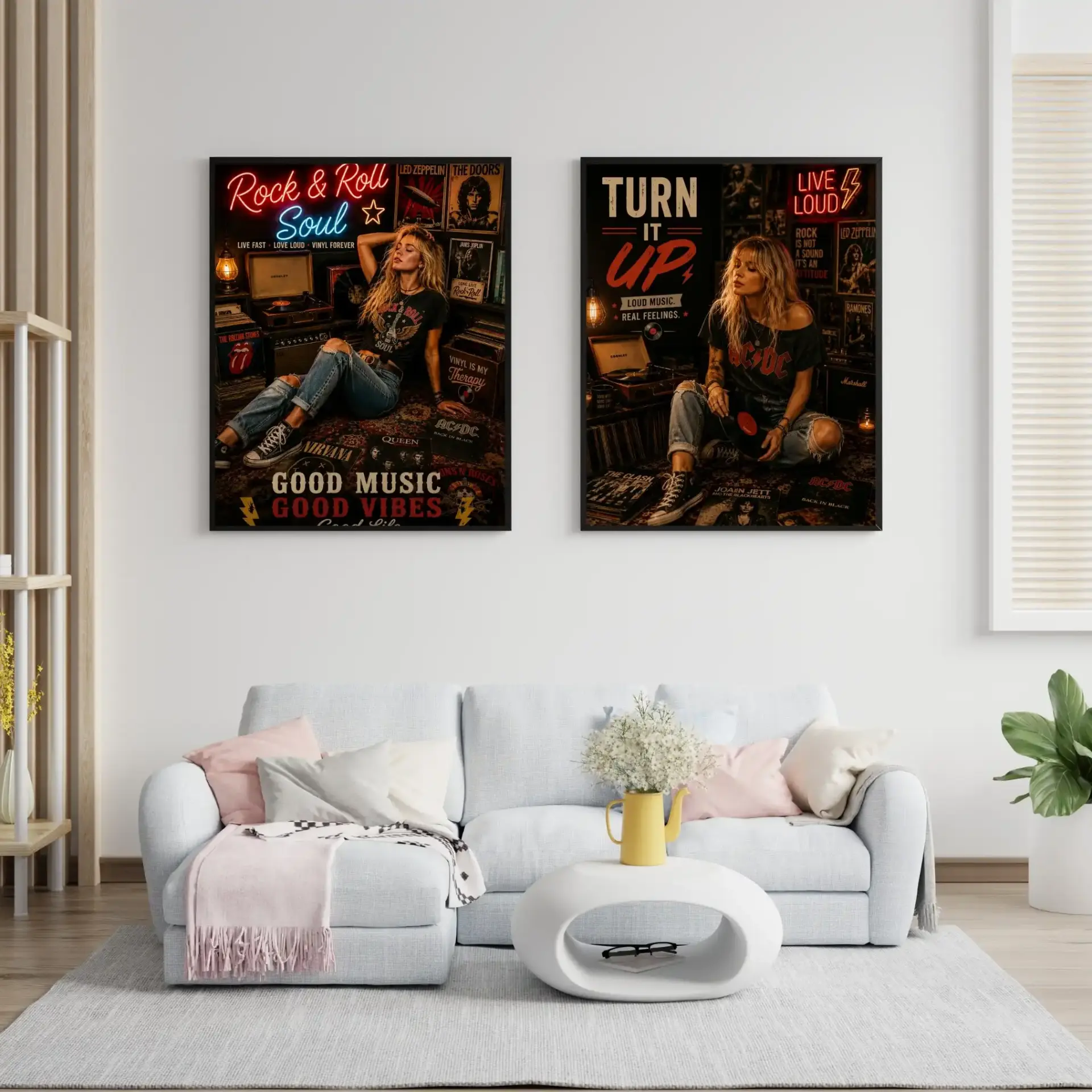 Plak Hikayeleri Kolleksiyonu Rock Ruhu Siyah - 21 x 30