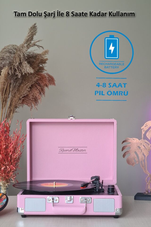 ST14012 Bluetooth ve Şarj Özellikli Taşınabilir  Retro Pikap Pembe