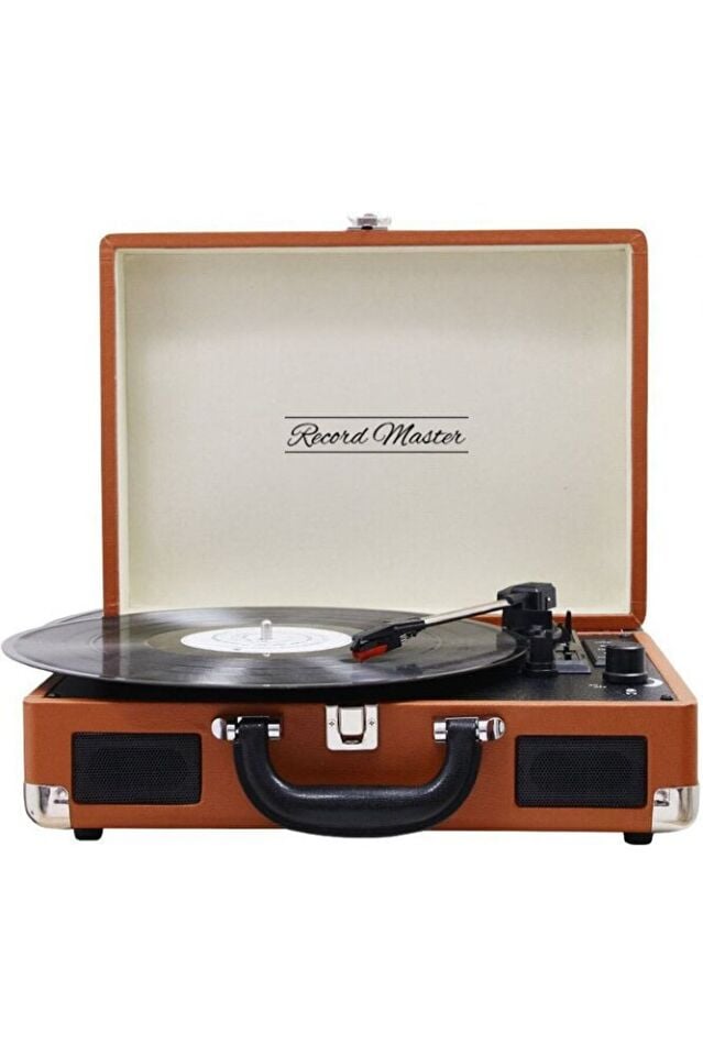 T310CH Şarj Özellikli Plak Çalar 33-45-78 Devir Kahverengi Renk Tek Ebat Beden