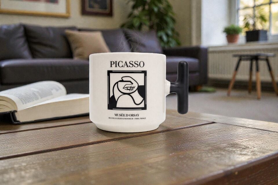 Picasso Line Art T Kulp Seramik Kupa