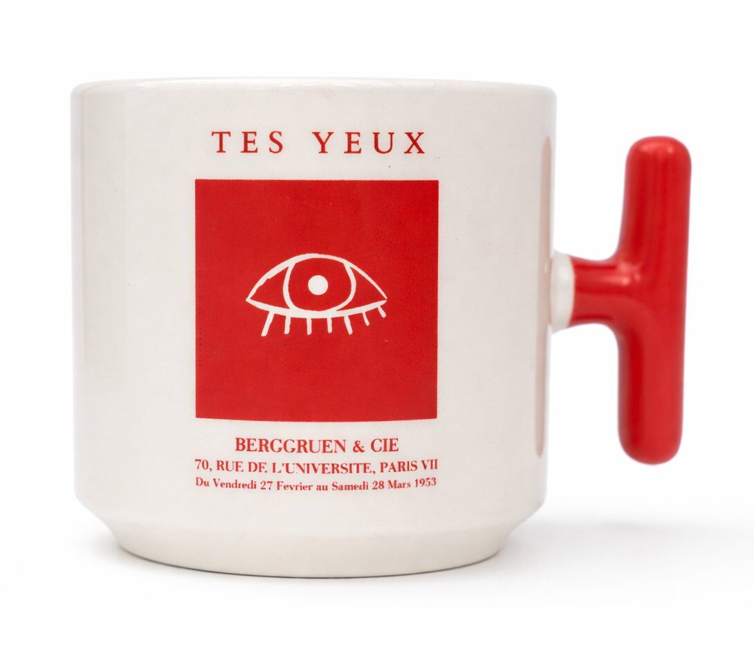 Kırmızı Bakış Gözler & Dudaklar Seramik Kupa