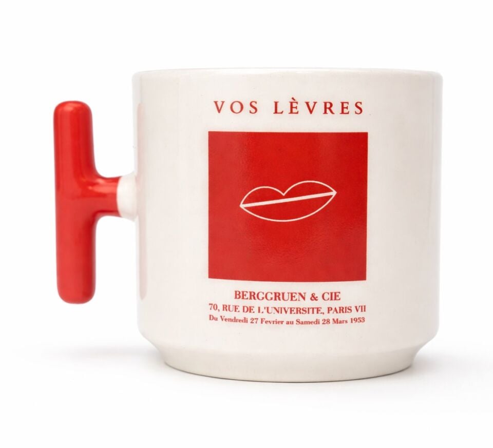 Kırmızı Bakış Gözler & Dudaklar Seramik Kupa