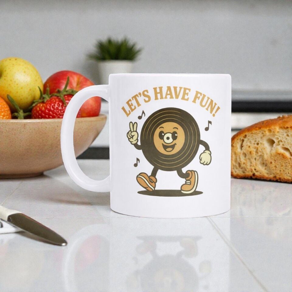 Let’s Have Fun Neşeli Plak Seramik Kupa