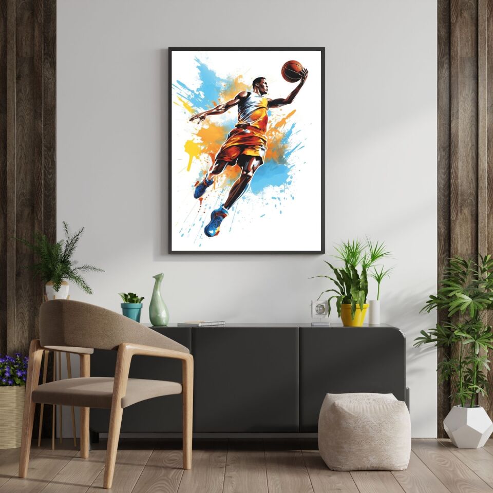 Splash Dunk 3'lü Set Çerçeveli Tablo Siyah - 40 x 50