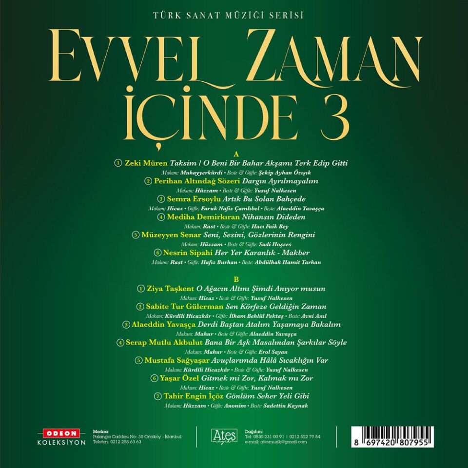 Evvel Zaman İçinde 3 Karışık Sanatçılar - Plak