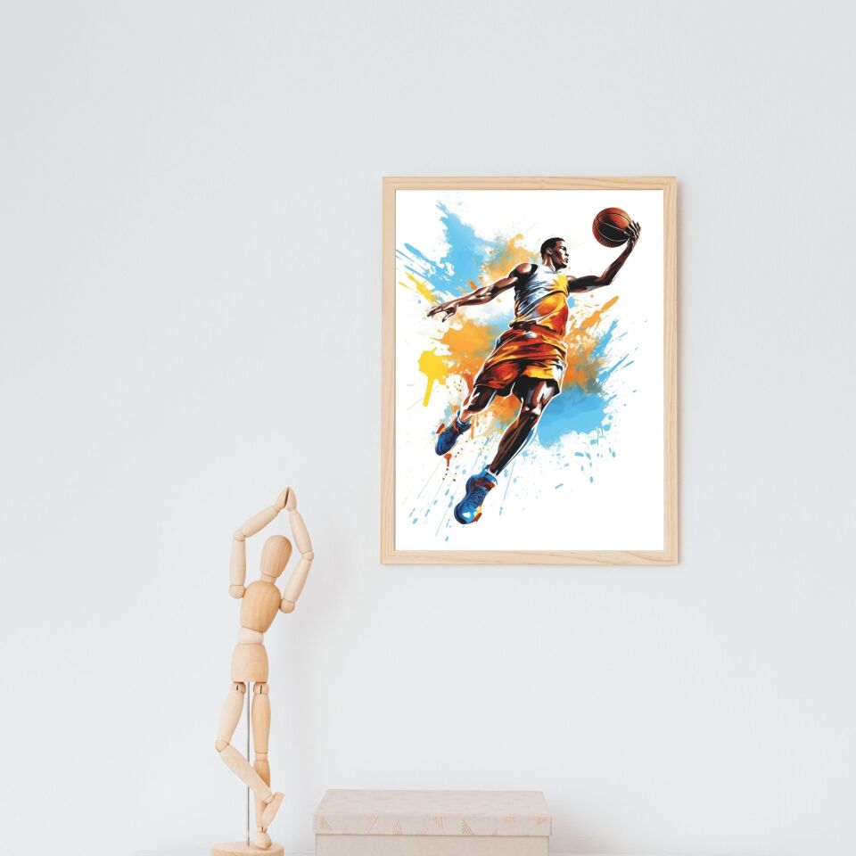 Splash Dunk 3'lü Set Çerçeveli Tablo Ahşap - 30 x 42