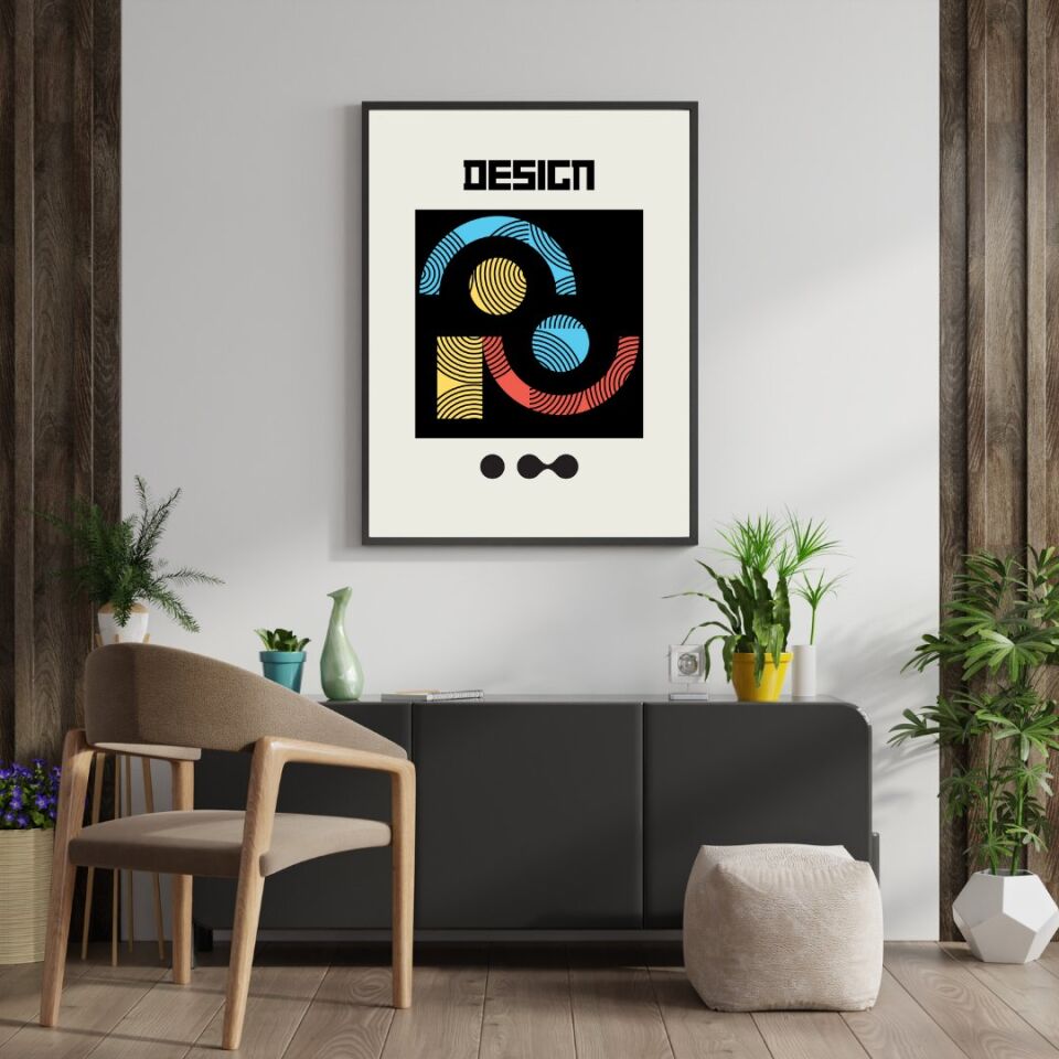 Bauhaus Gece Karanlığı Duvar Tablosu Çerçeveli 3'lü Set Siyah - 35 x 50