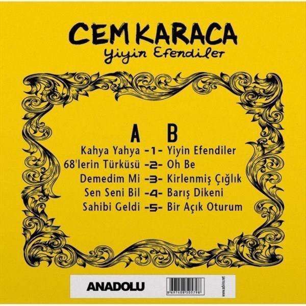 Cem Karaca Yiyin Efendiler - Plak