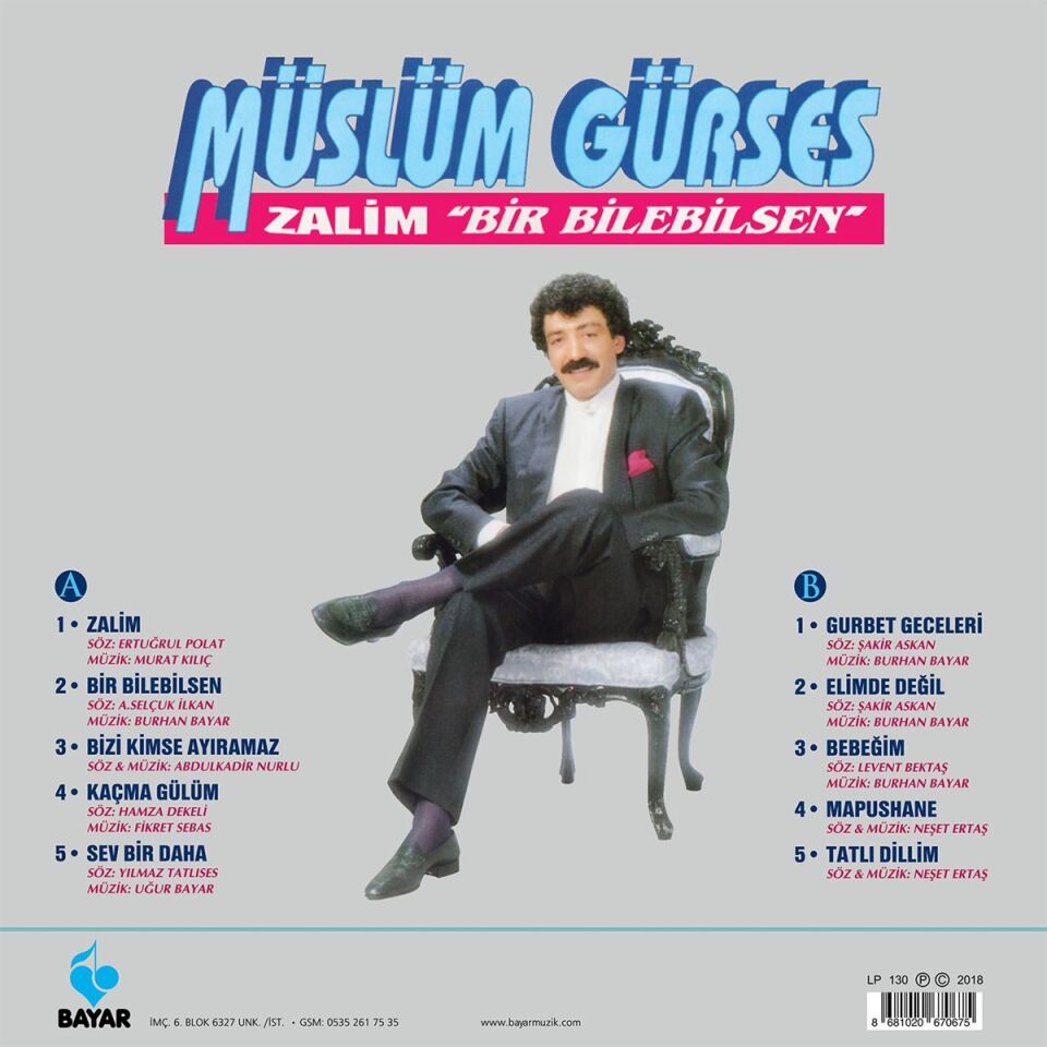 Müslüm Gürses Zalim Bir Bilebilsen - Plak