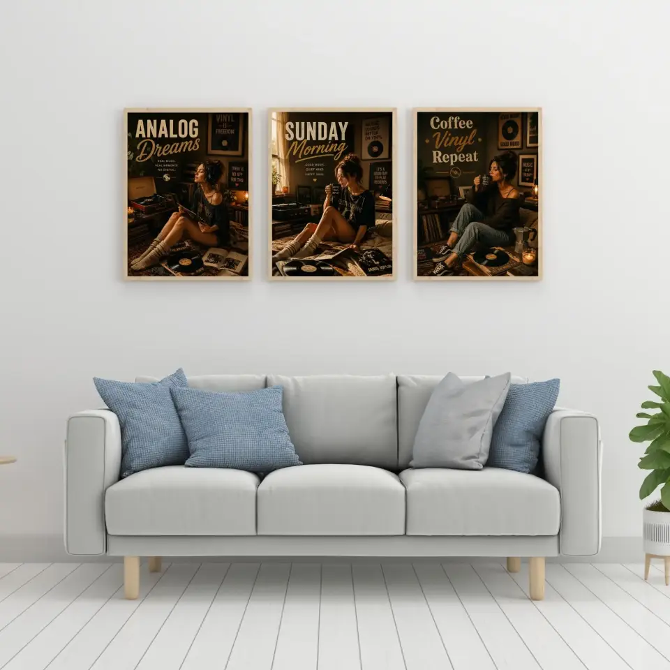 Plak Hikayeleri Kolleksiyonu Pazar Esintisi Ahşap - 40 x 50
