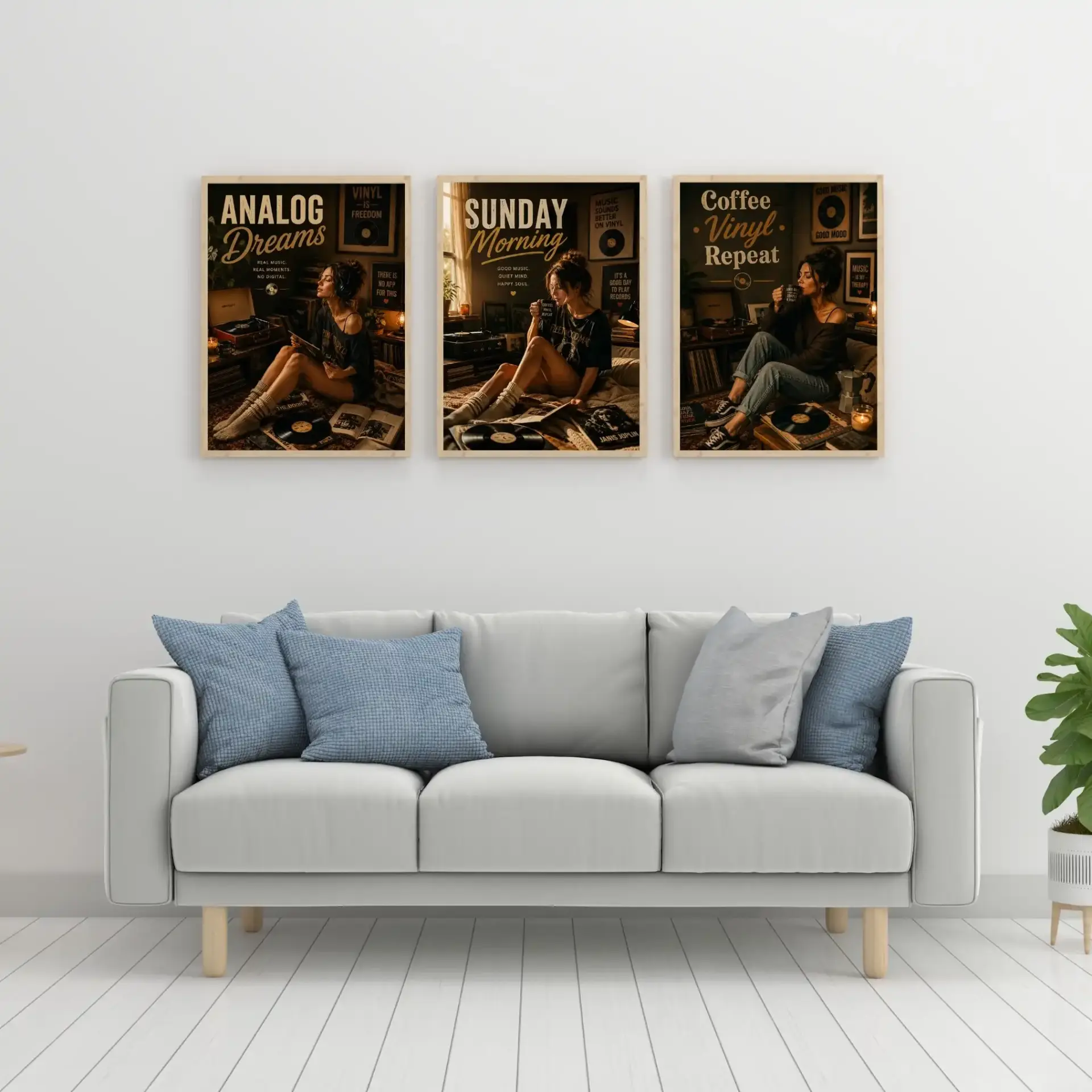 Plak Hikayeleri Kolleksiyonu Pazar Esintisi Ahşap - 50 x 70