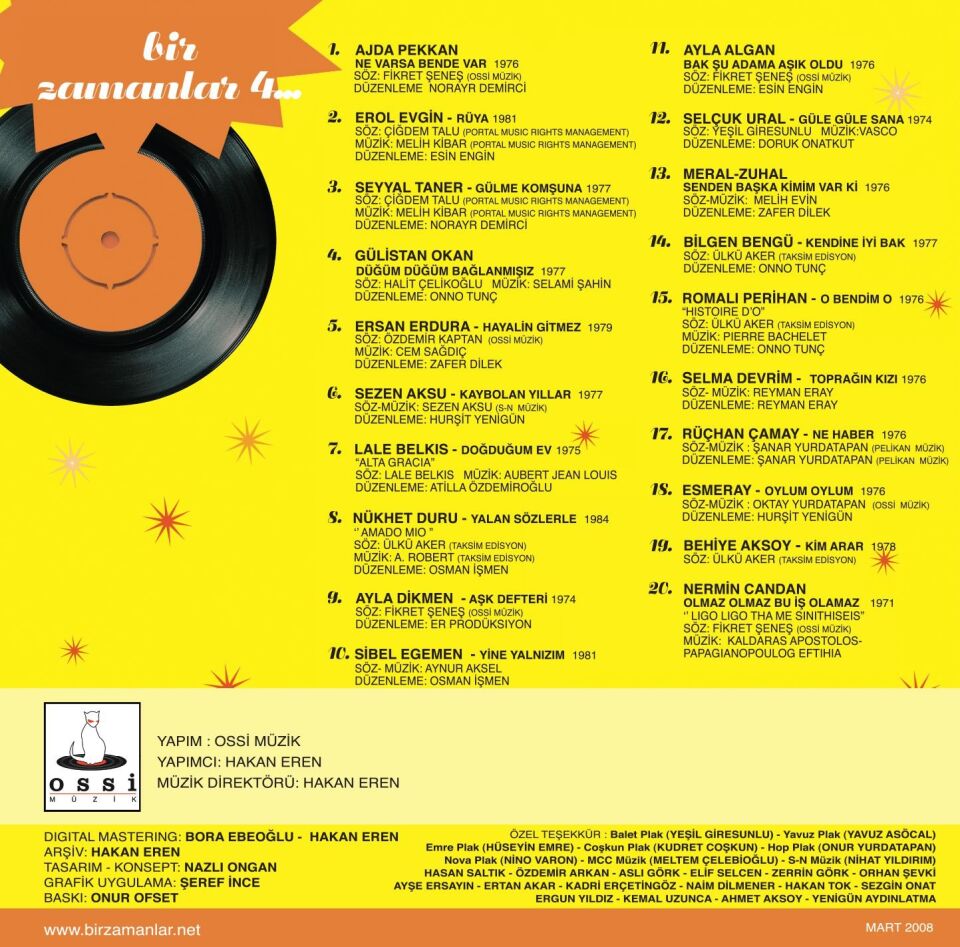 Karışık Sanatçılar Bir Zamanlar  4 - CD