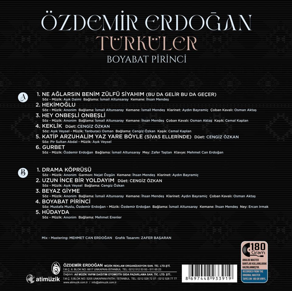 Özdemir Erdoğan Türküler - Plak