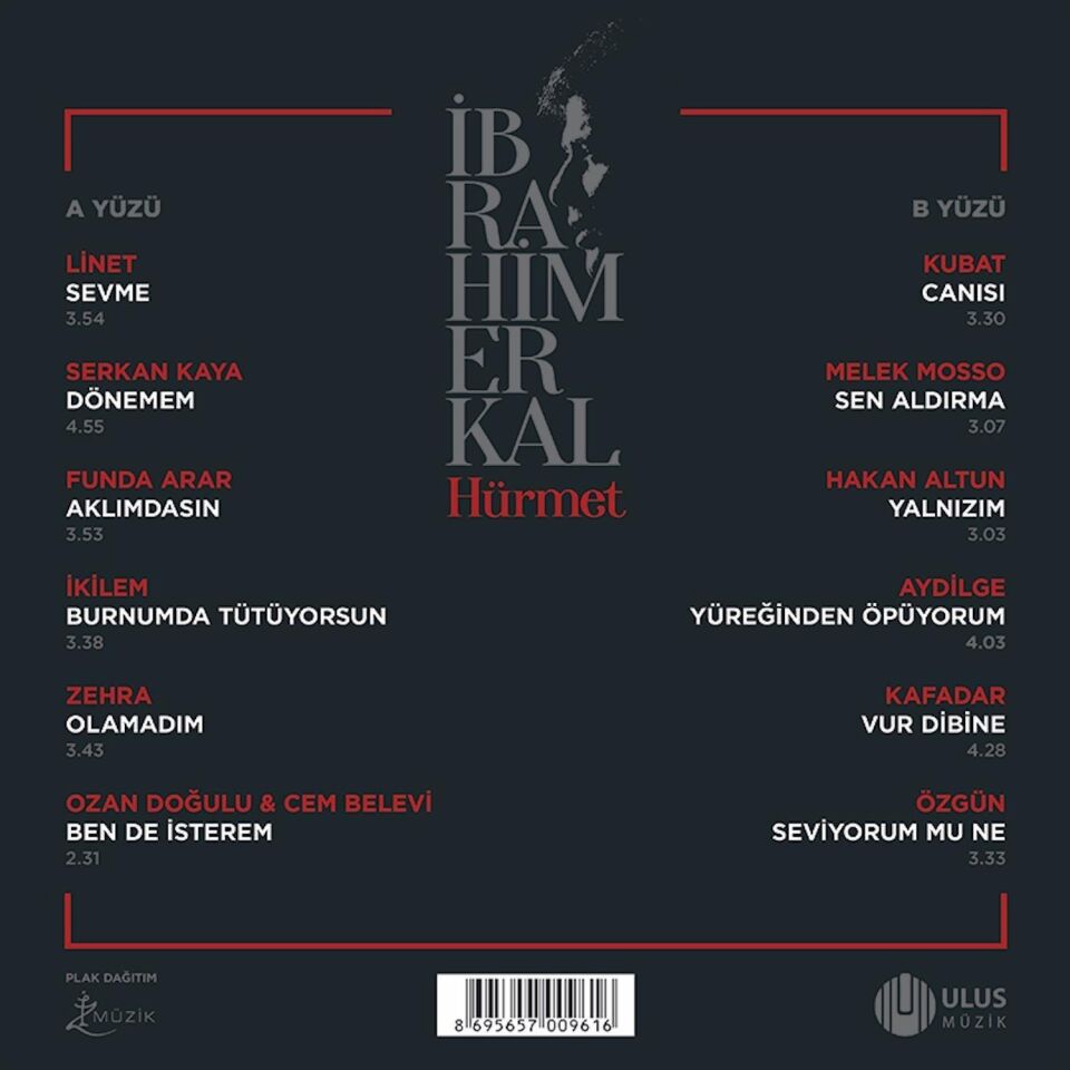 İbrahim Erkal Hürmet 1 - (Özel Solid Kırmızı Plak)