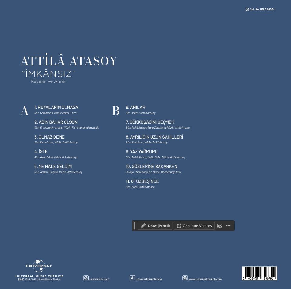 Attila Atasoy  İmkansız / Rüyalar ve Anılar - Plak