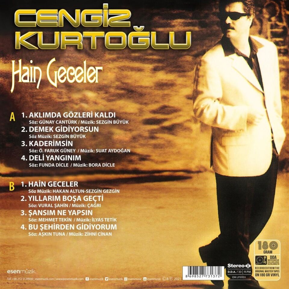 Cengiz Kurtoğlu Hain Geceler - Plak