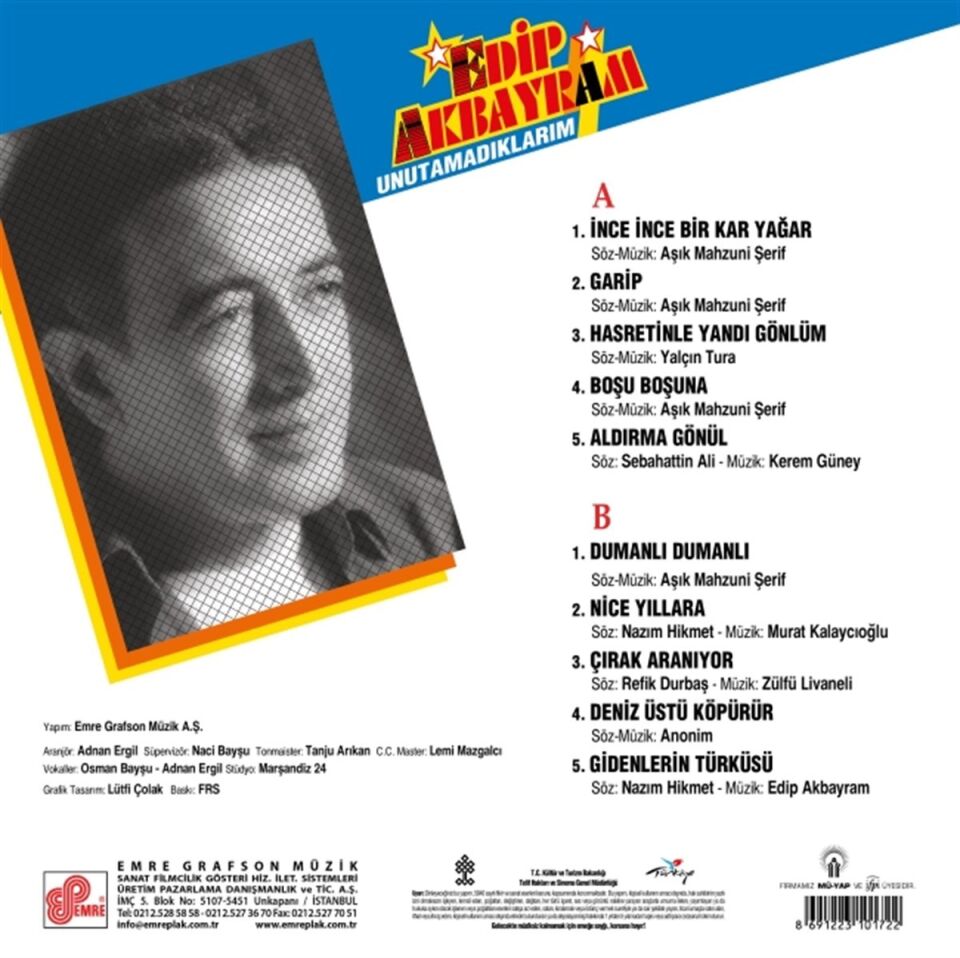 Edip Akbayram Unutamadıklarım - Plak