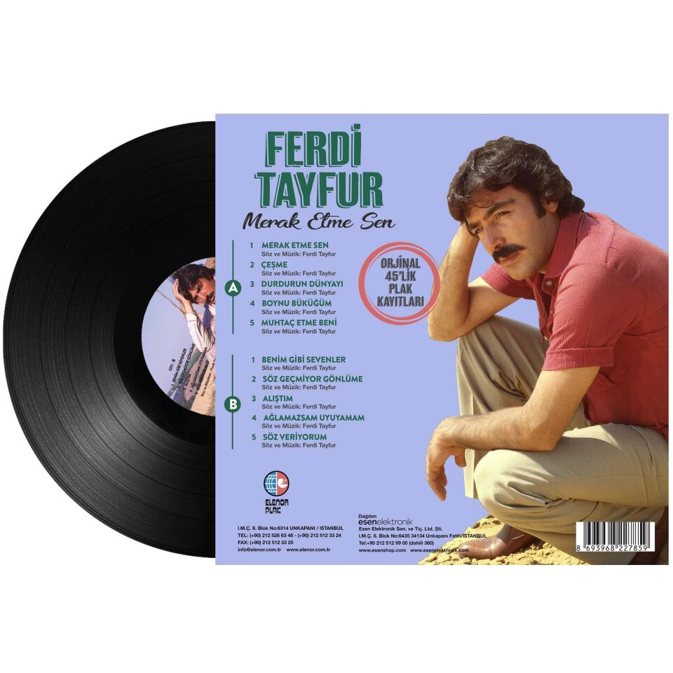 Ferdi Tayfur Merak Etme Sen Orjinal 45'lik Plak Kayıtları - Plak