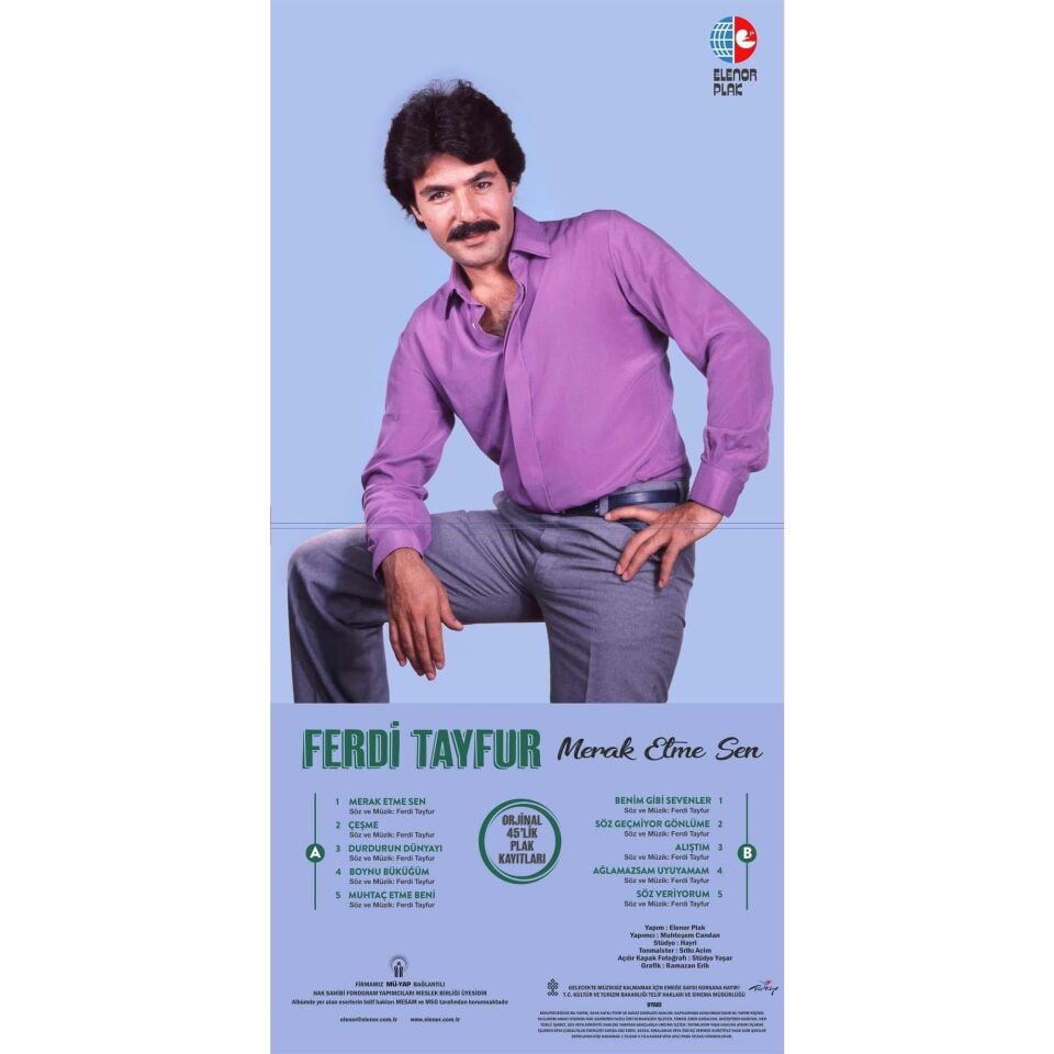 Ferdi Tayfur Merak Etme Sen Orjinal 45'lik Plak Kayıtları - Plak