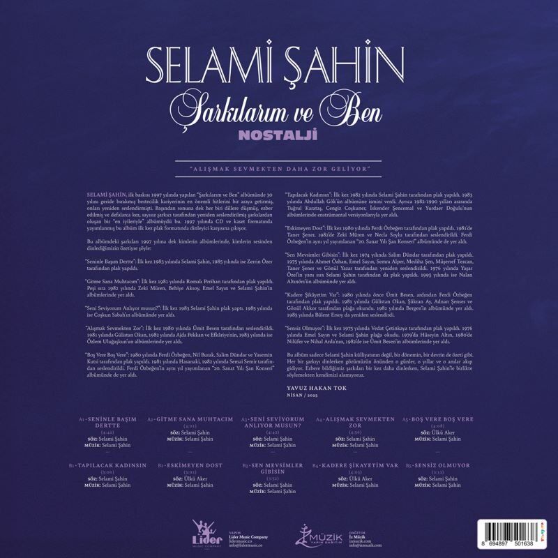 Selami Şahin Şarkılarım ve Ben / Nostalji - Renkli Plak