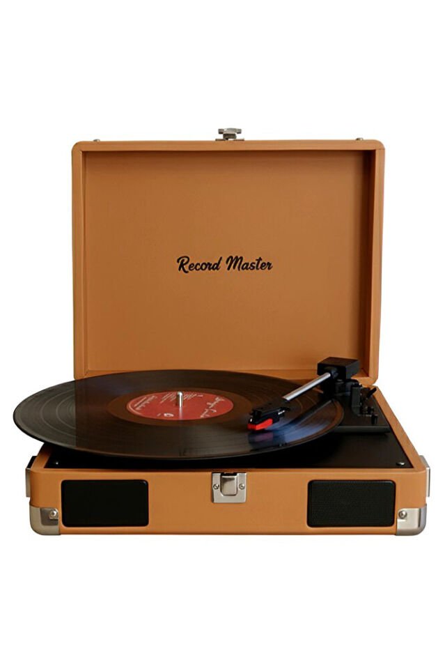 RM-311 Pikap - Tüm Plaklar İle Uyumlu- Power Banklere Bağlanarak Kullanılabilme Kahverengi