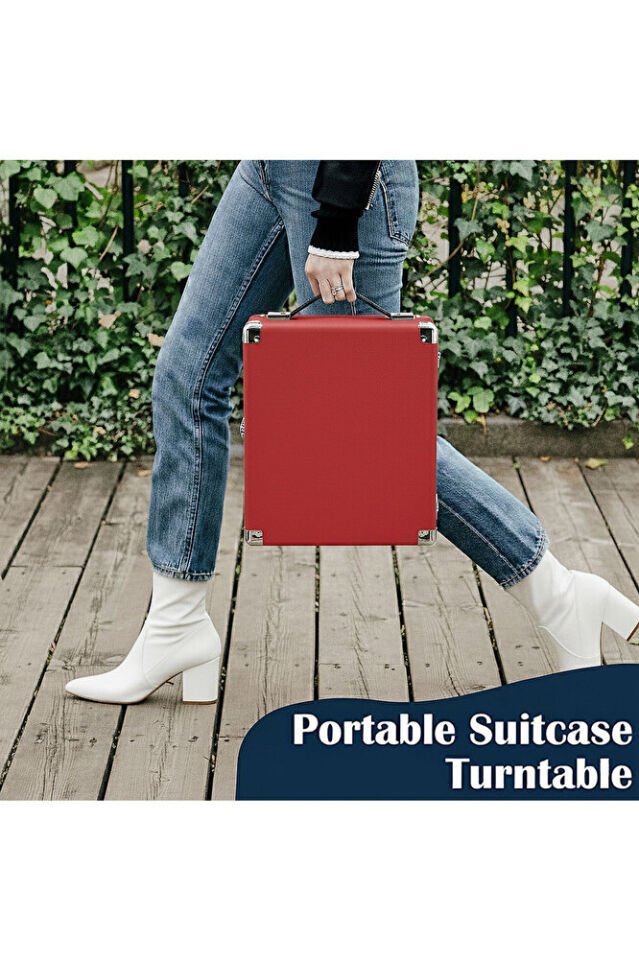 RM-311 Taşınabilir Pikap Kırmızı | Power Bank Uyumlu  33-45 ve Devir