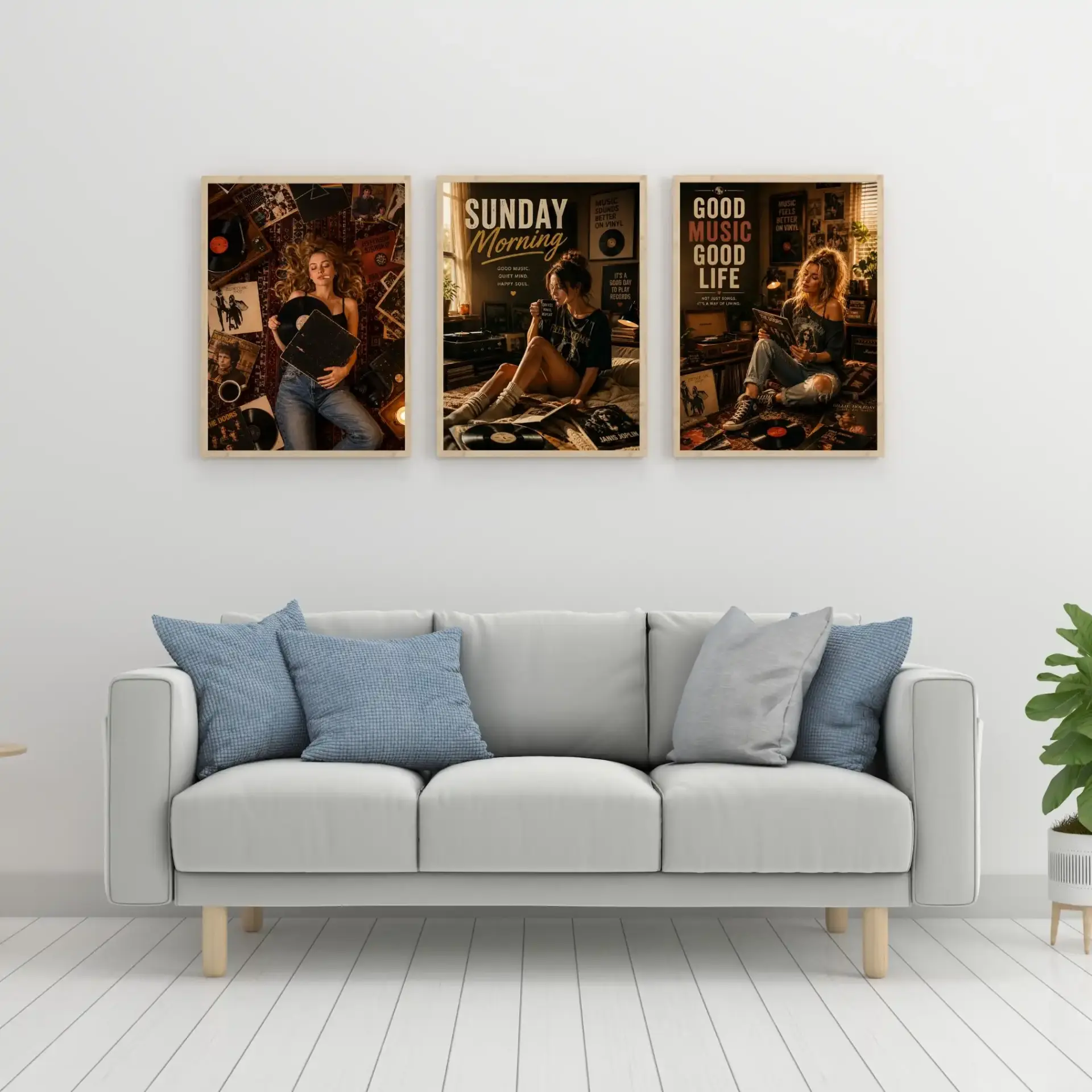 Plak Hikayeleri Kolleksiyonu Plak Atmosferi Ahşap - 21 x 30
