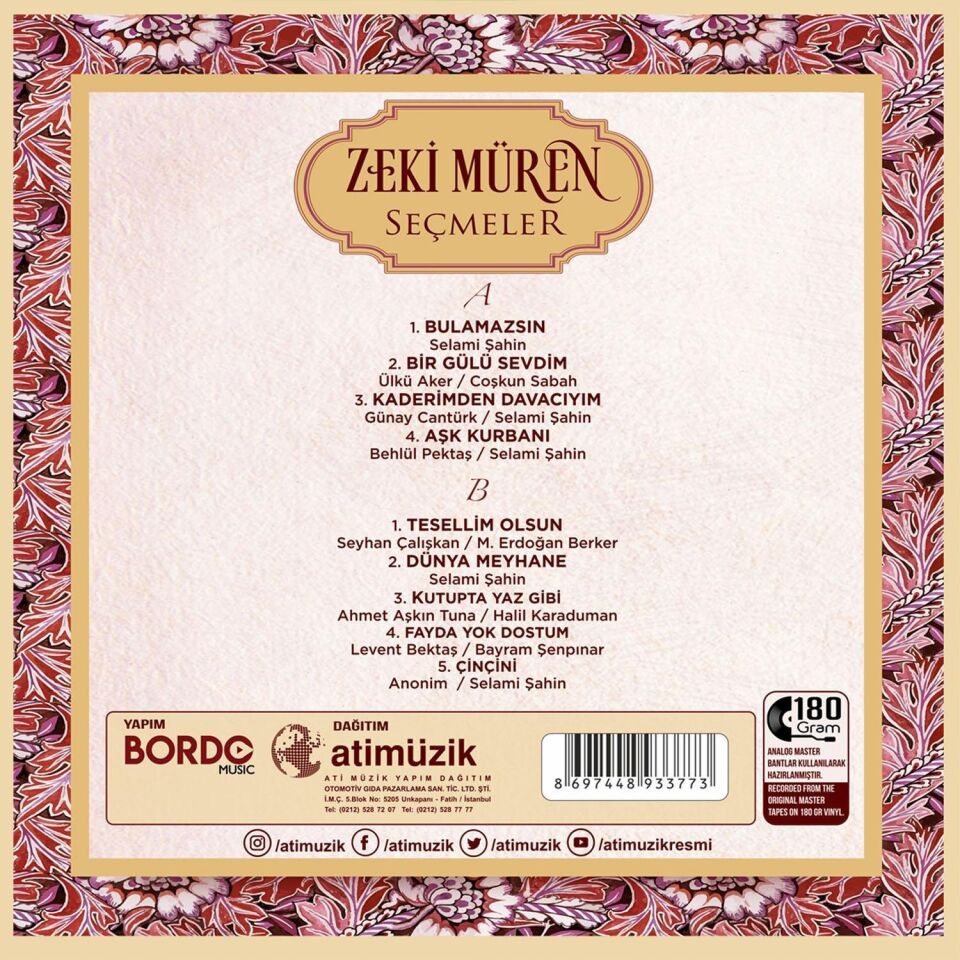 Zeki Müren Seçmeler - Plak