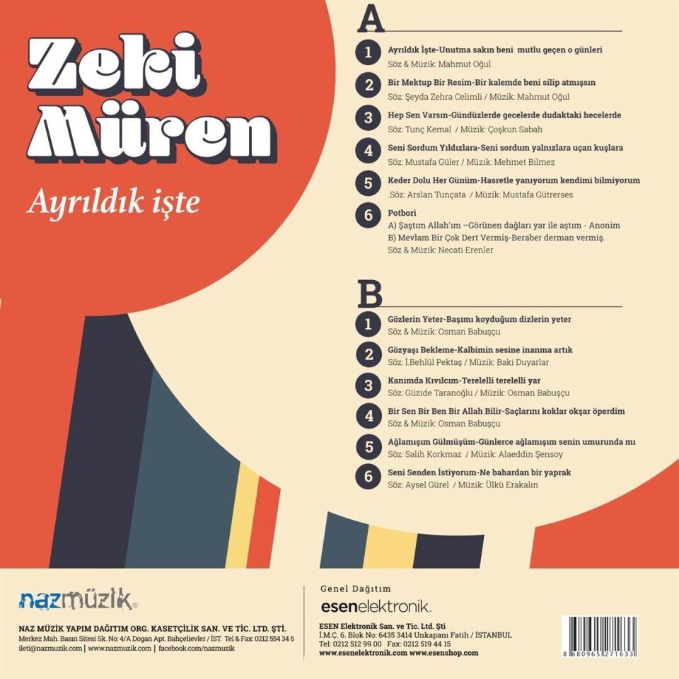 Zeki Müren Ayrıldık İşte - Plak