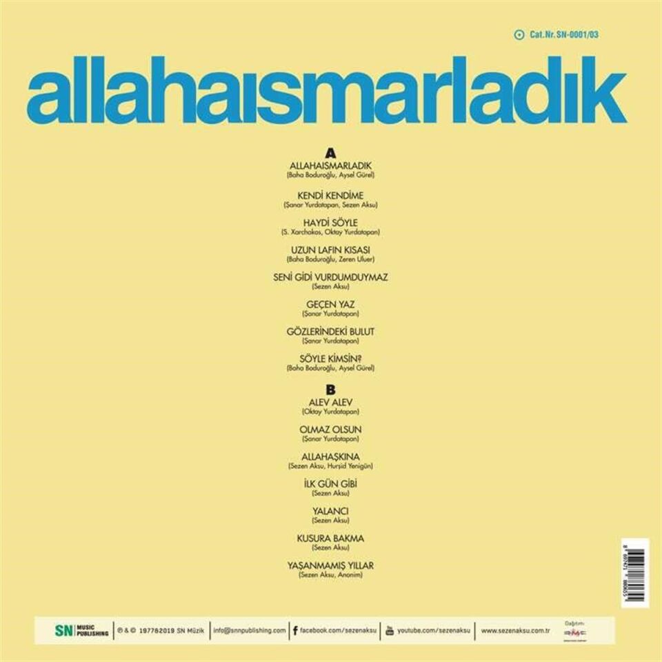 Sezen Aksu Allahaısmarladık - Plak