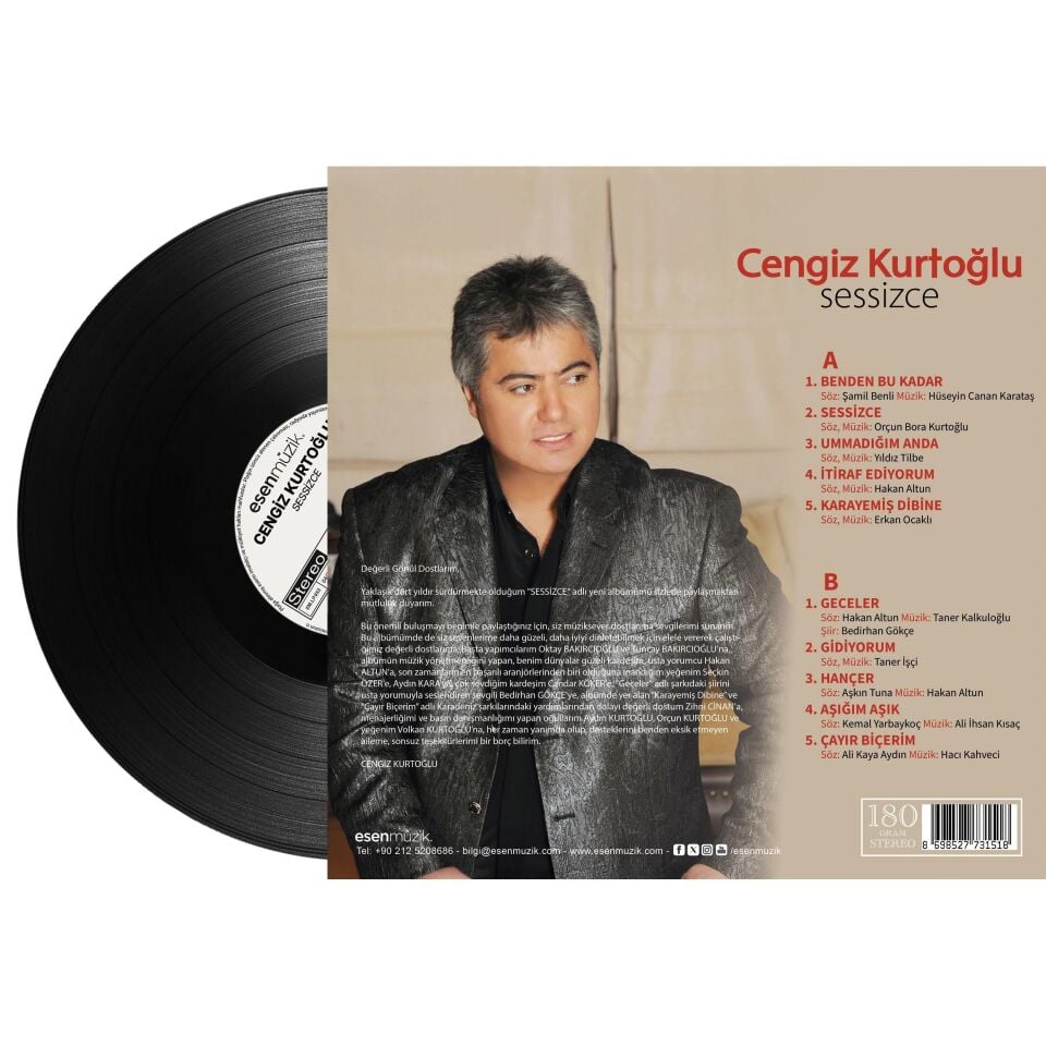 Cengiz Kurtoğlu Sessizce - Plak
