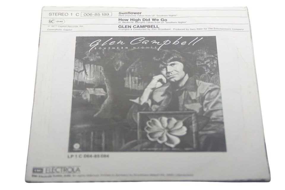 Glen Campbell Sunflower - Plak