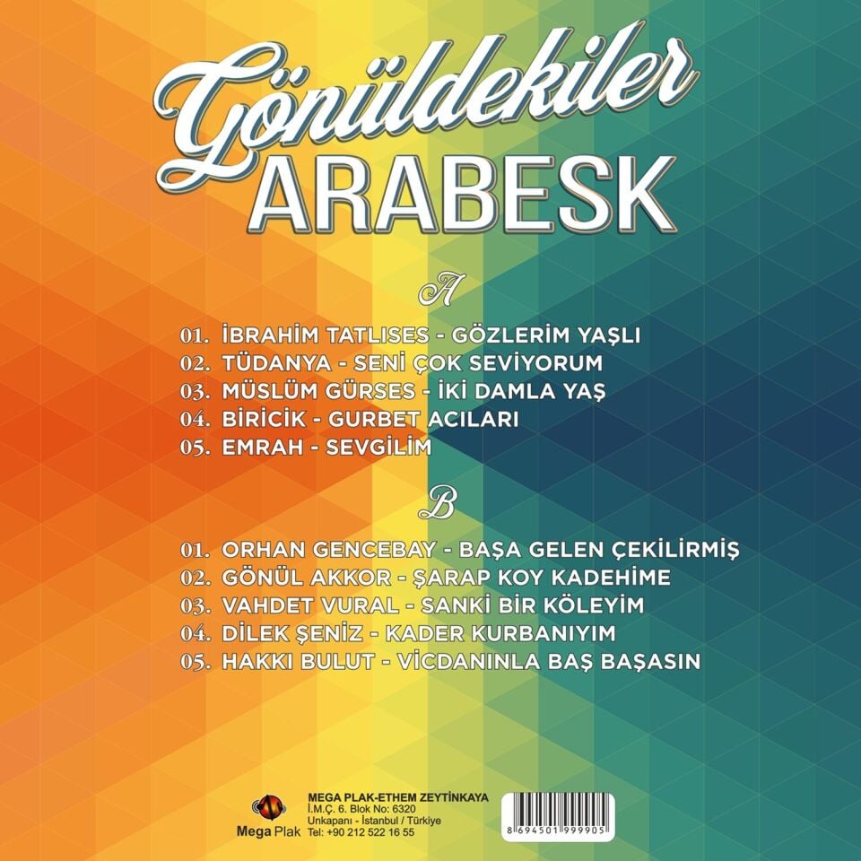Karışık Sanatçılar Gönüldekiler Arabesk - Plak