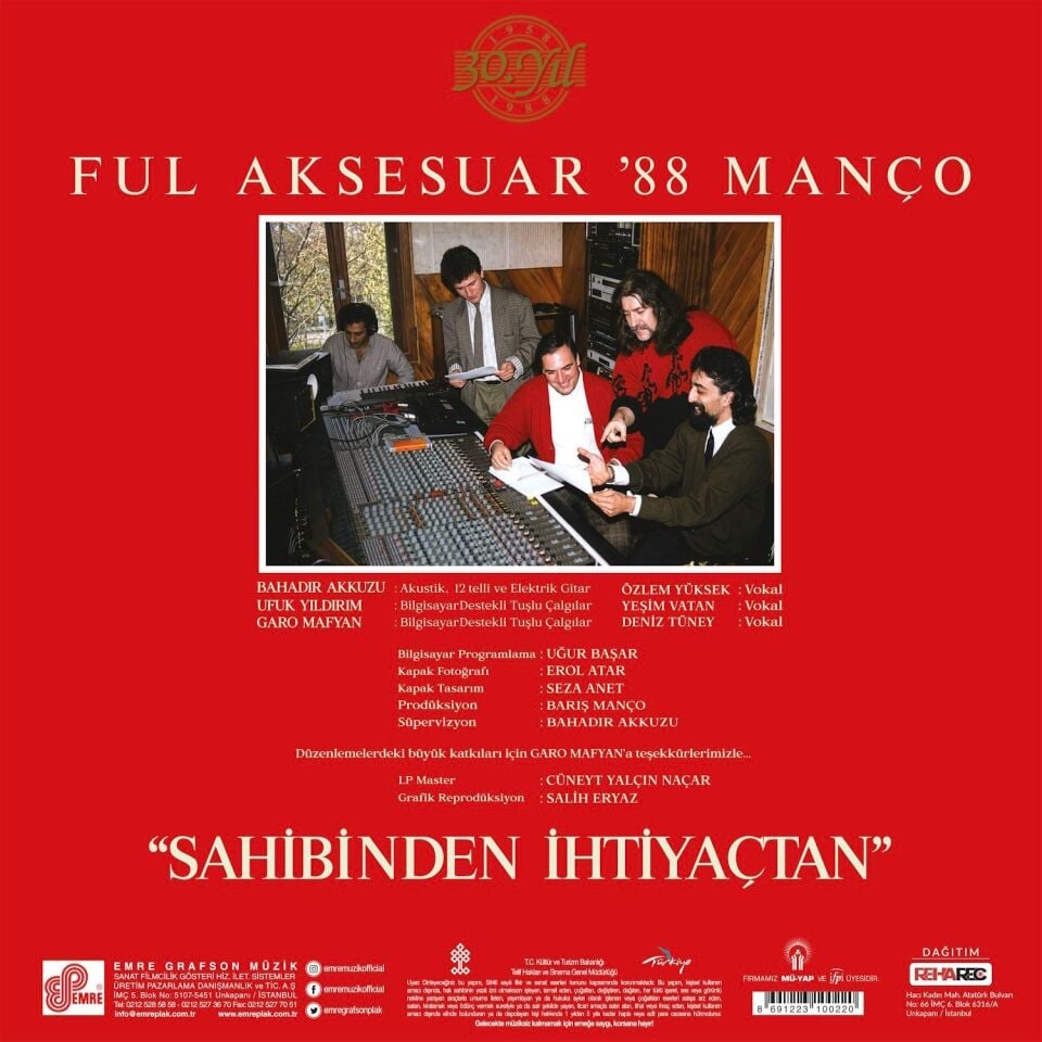 Barış Manço Full Aksesuar'88 Manço - Renkli Plak