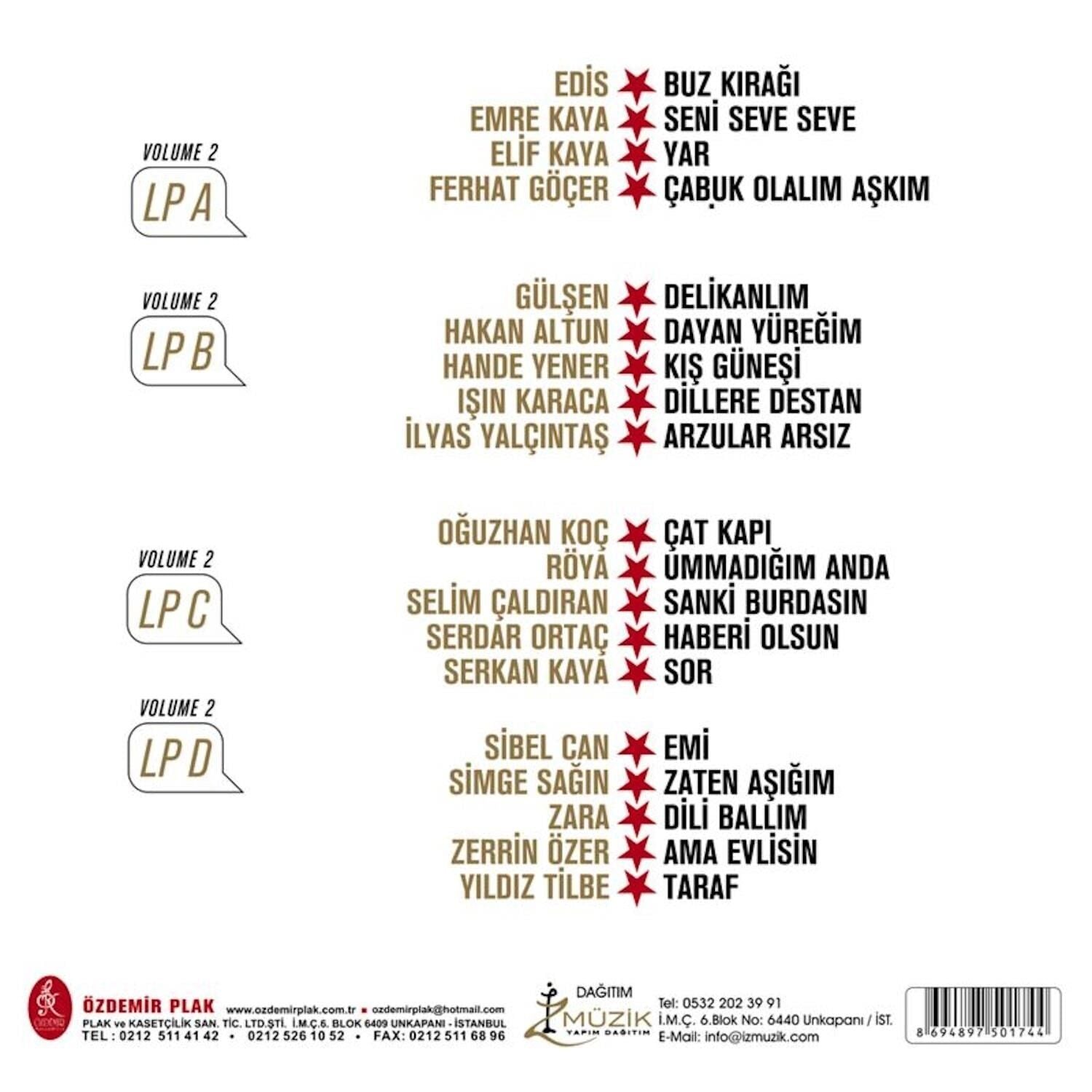Yıldız Tilbe'nin Yıldızlı Şarkıları Volume 2 - Renkli 2 Plak