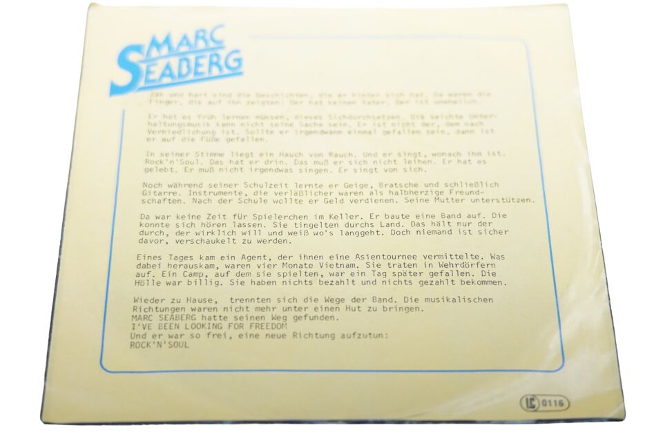 Marc Seaberg Looking For Freedom - Plak