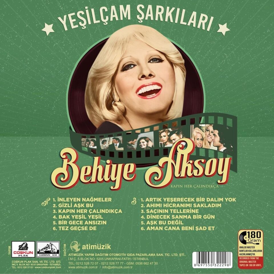 Behiye Aksoy Yeşilçam Şarkıları - Plak