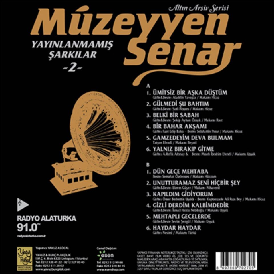 Müzeyyen Senar Yayınlanmamış Şarkılar 2 - Plak