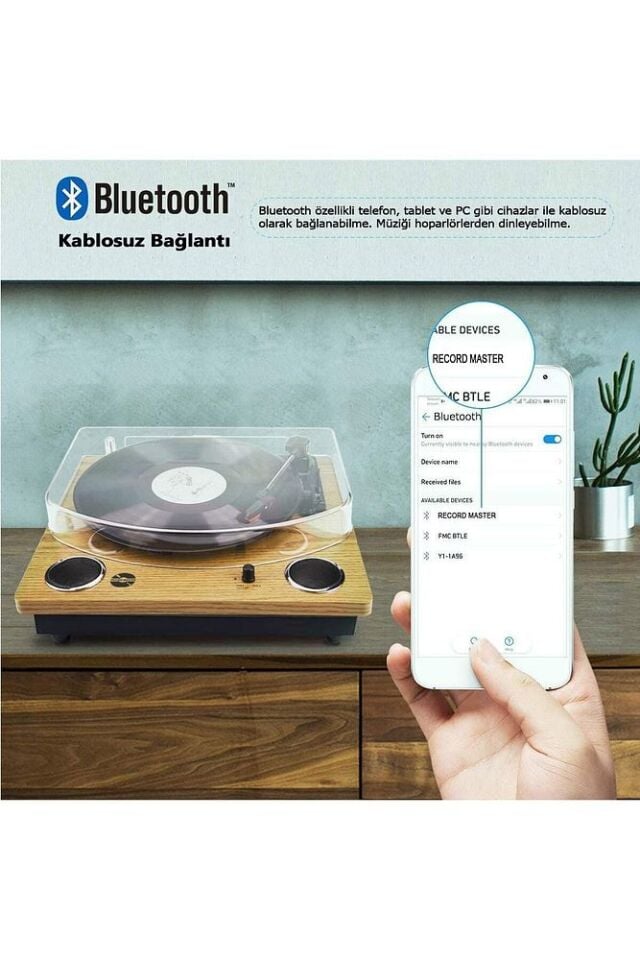 TT249 Retro Pikap Bluetooth Mp3 Kayıt Özelliği