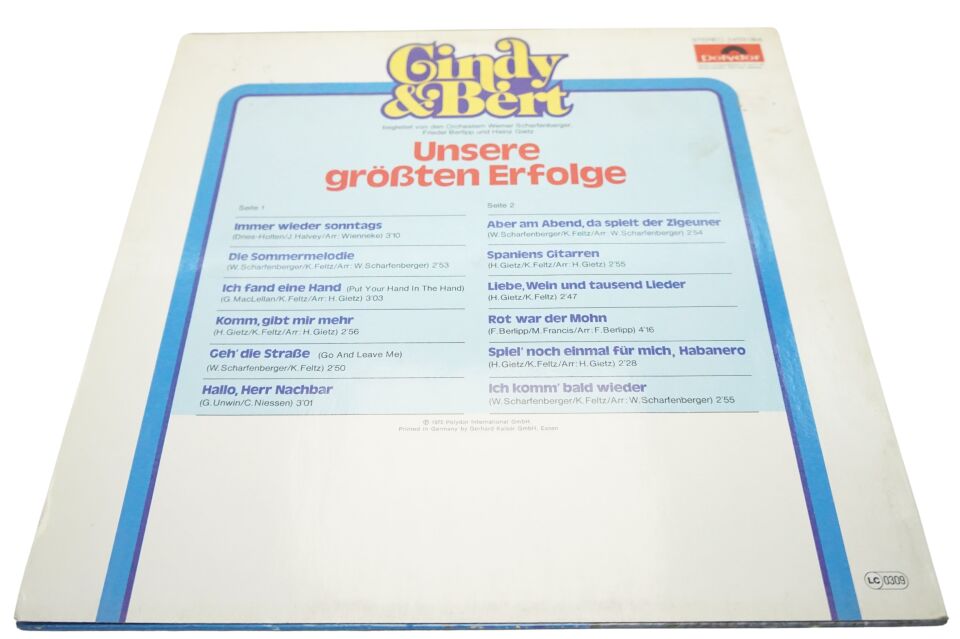 Cindy & Bert Unsere Grössten Erfolge - Plak