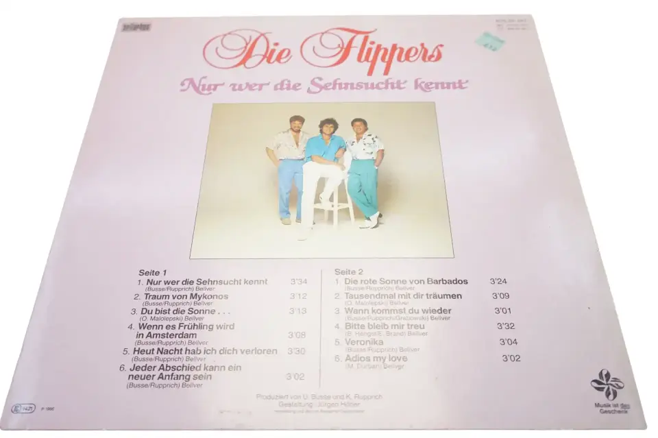 Die Flippers Nur Wer Die Sehnsucht Kennt - Plak