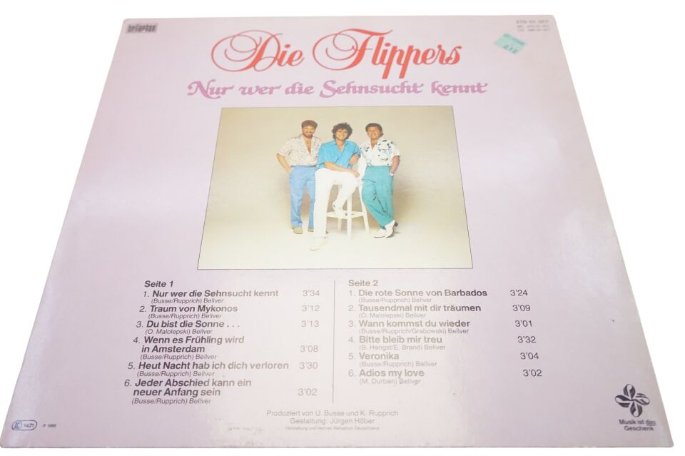 Die Flippers Nur Wer Die Sehnsucht Kennt - Plak