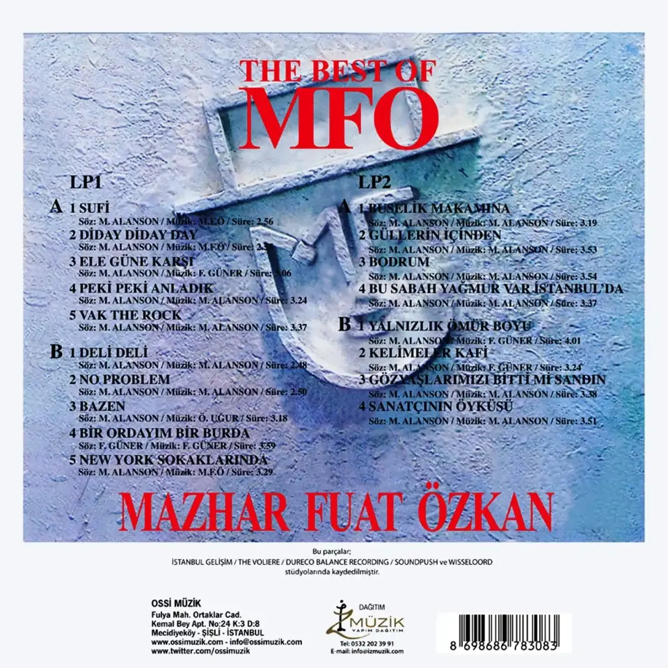 Mazhar Fuat Özkan The Best Of MFÖ - Renkli 2 Plak